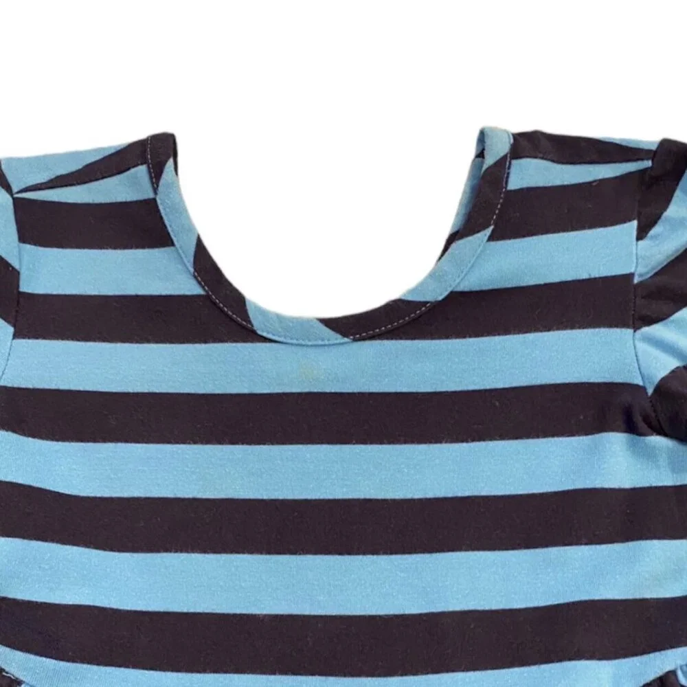 Hanna Andersson Sz 90 (3) Blue & Navy Striped Twirl Dress